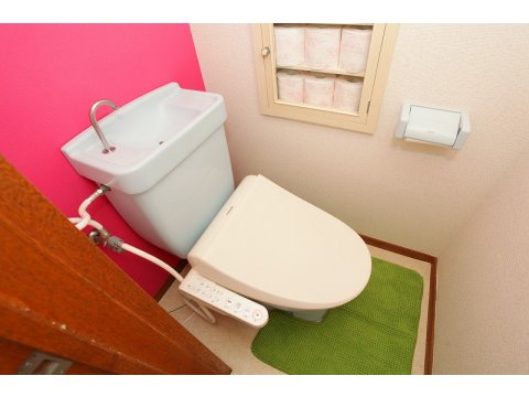 温水便座付き洋式トイレの様子